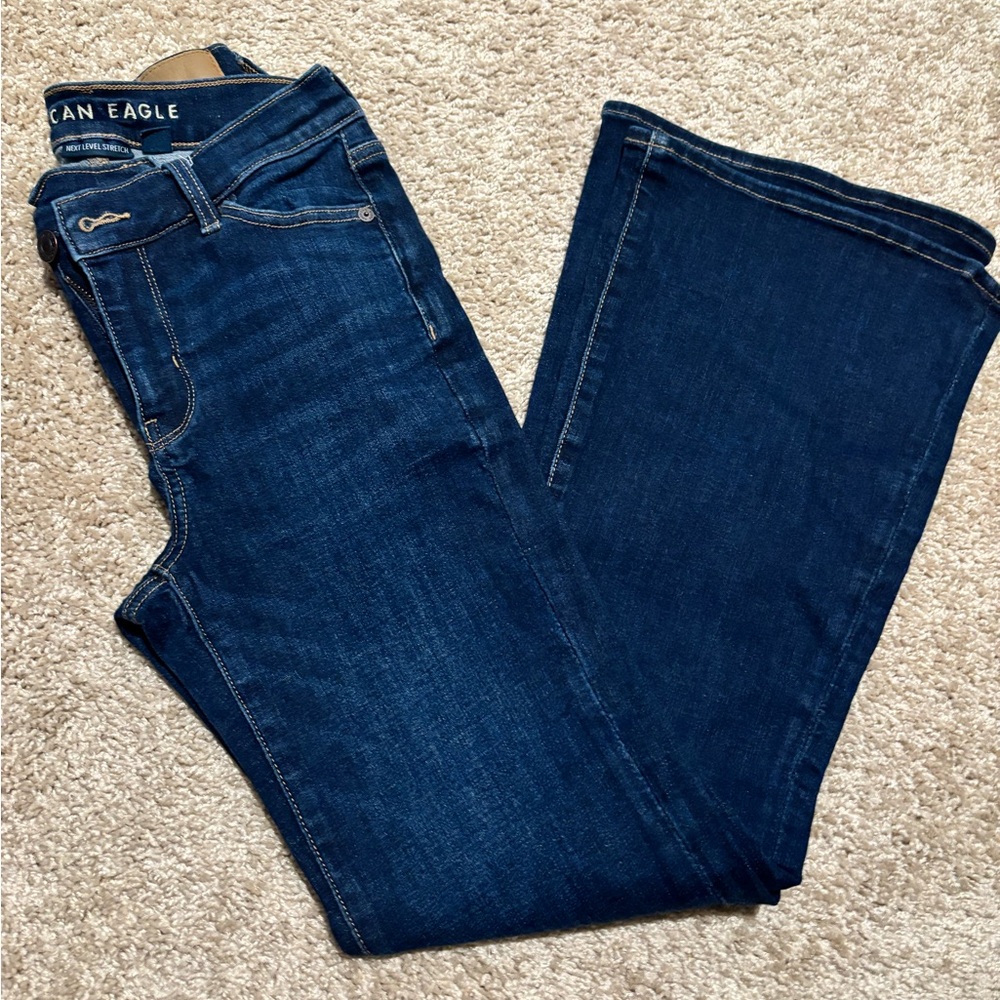 American Eagle Outfitters Dark Blue Flare Jeans